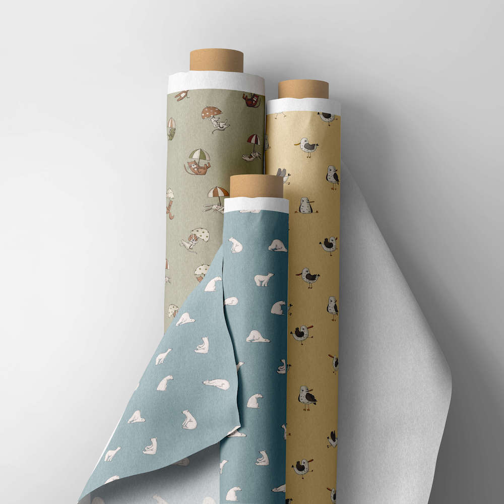 Free Fabric Rolls Mockup