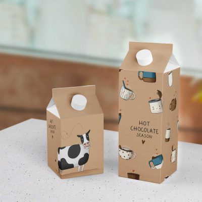 Packaging milk lait illustration